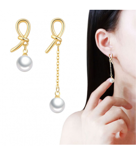 Asymmetrisch Ohrringe-  Perlen Schmuck