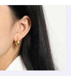 18K Gold Earrings - Silver 925 Jewelry