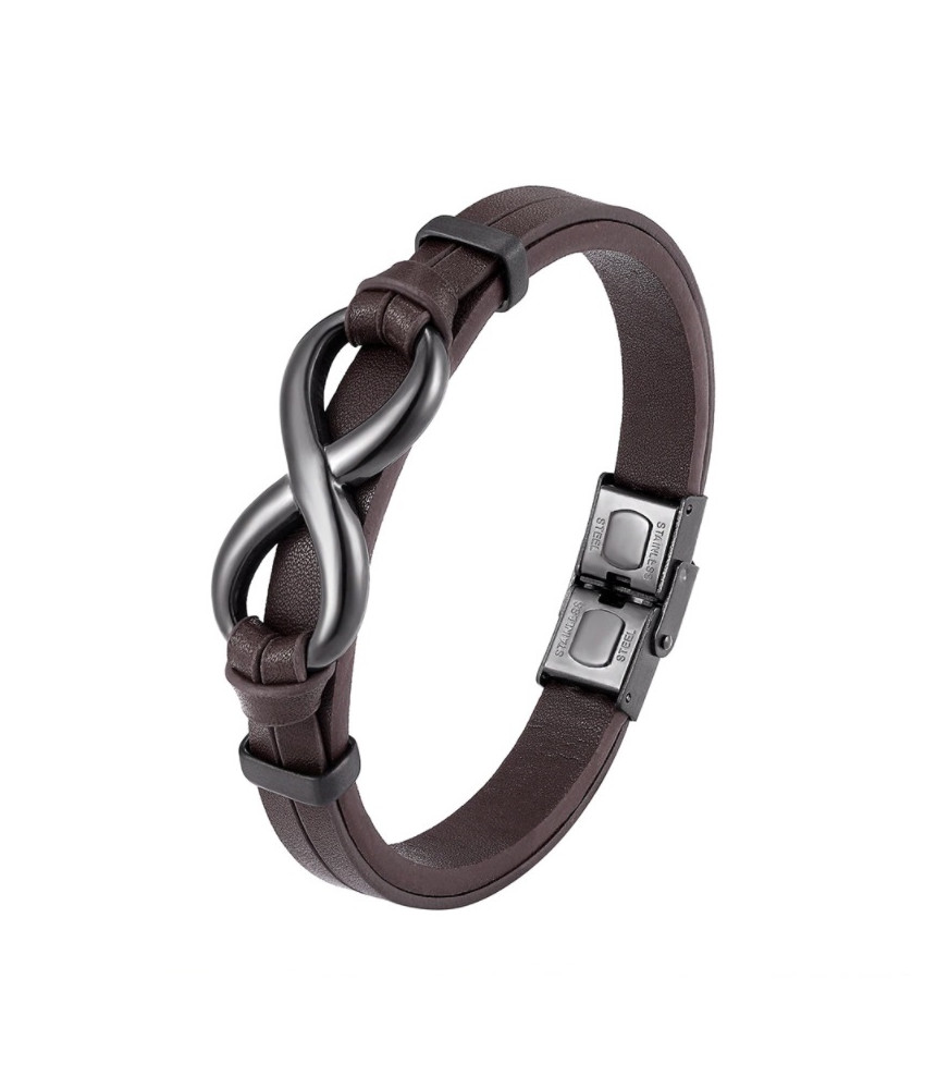 Infinity Men Bracelet - Leather Jewelry