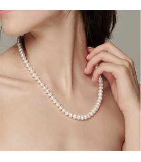 Perlen Halskette - 925er Schmuck