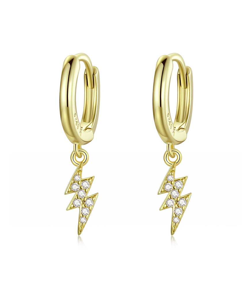Drop Earrings 18K Gold & 925 Silver