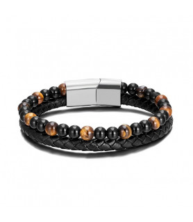 Beads Bracelet - Pure Leather Jewelry