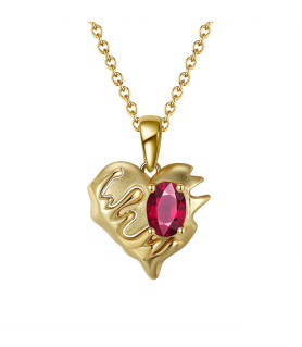 Torn Heart Necklace - 14K Gold Jewelry