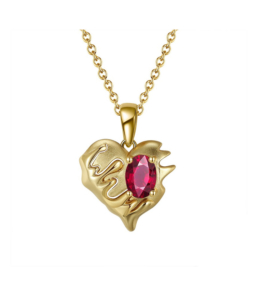 Torn Heart Necklace - 14K Gold Jewelry