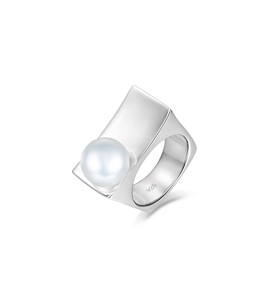 Geometrischer Ring-925 Silber Schmuck
