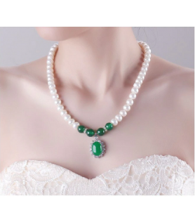 Schmuckset - Perlen Halskette Frauen