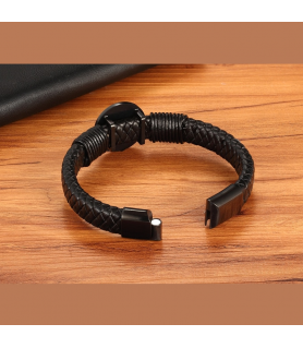 Pence leather bracelet men