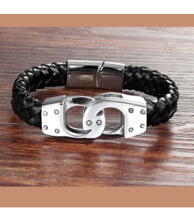 Cuffs statement leather bracelet